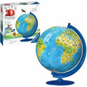 Ravensburger Children's World Globe 180 Pieces 3D Puzzle- Ages 7+ NEW Sealed